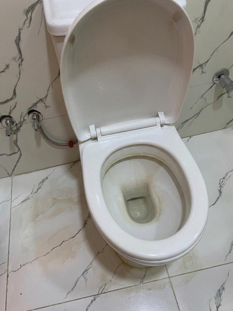 Before cleaning: Toilet deep clean · Abuja
